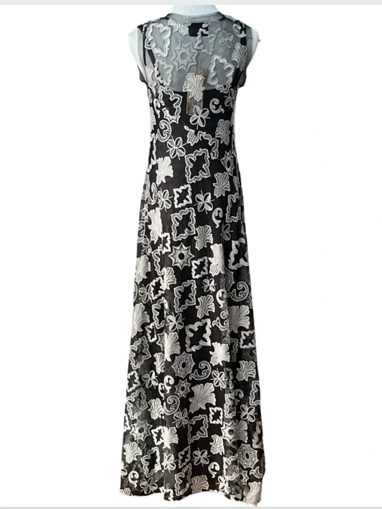 Johnny Was Mazzy Bias Dress, an elegant A-line maxi designed for flared, size S - Picture 7 of 16